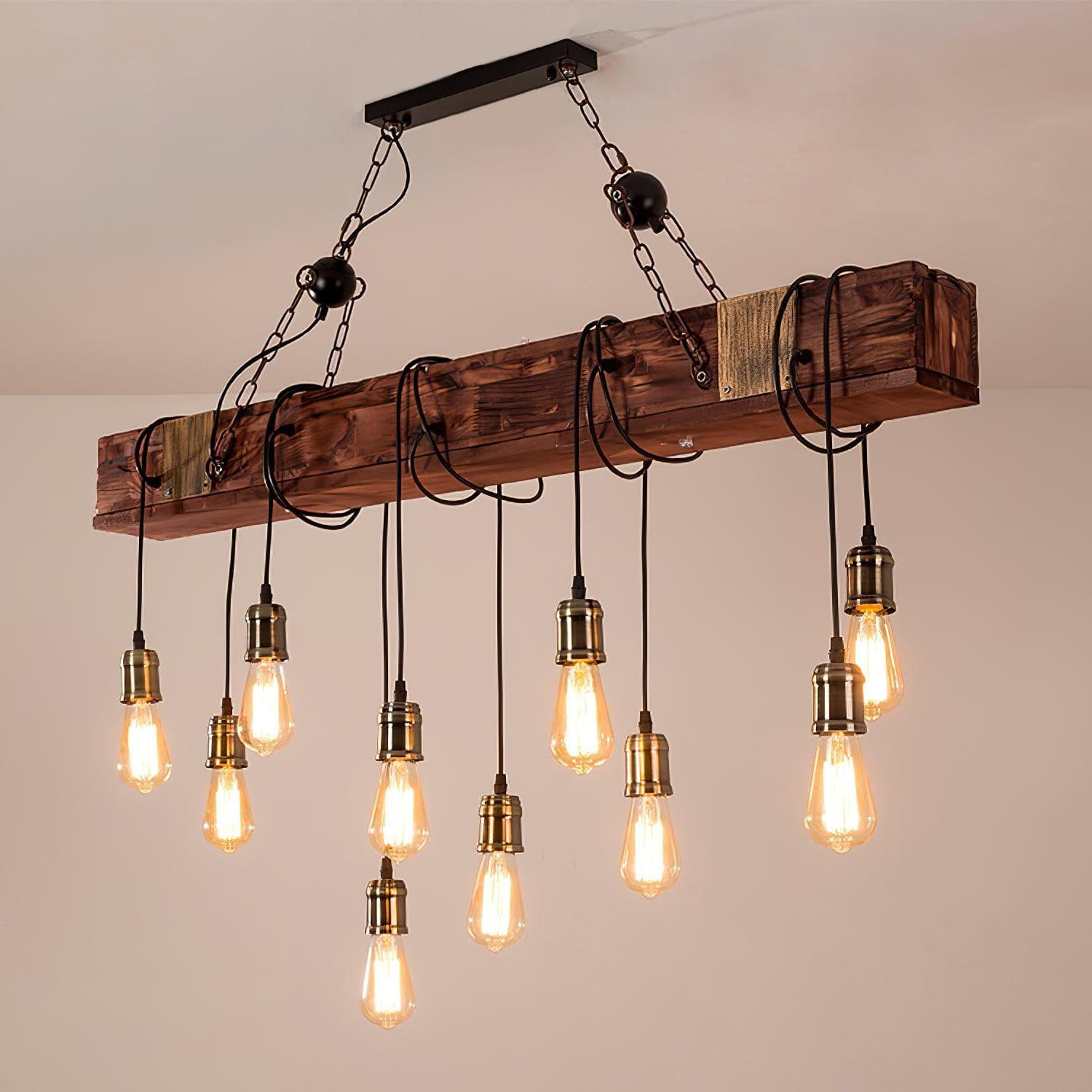 Wood Hanging Multi Chandelier - Vinlighting