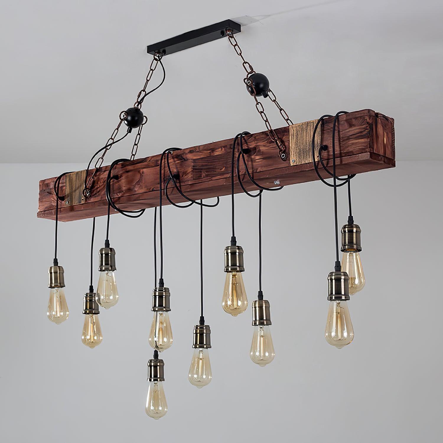 Wood Hanging Multi Chandelier - Vinlighting