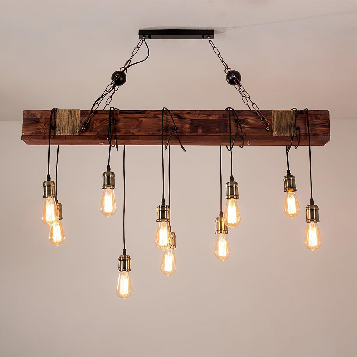 Wood Hanging Multi Chandelier - Vinlighting