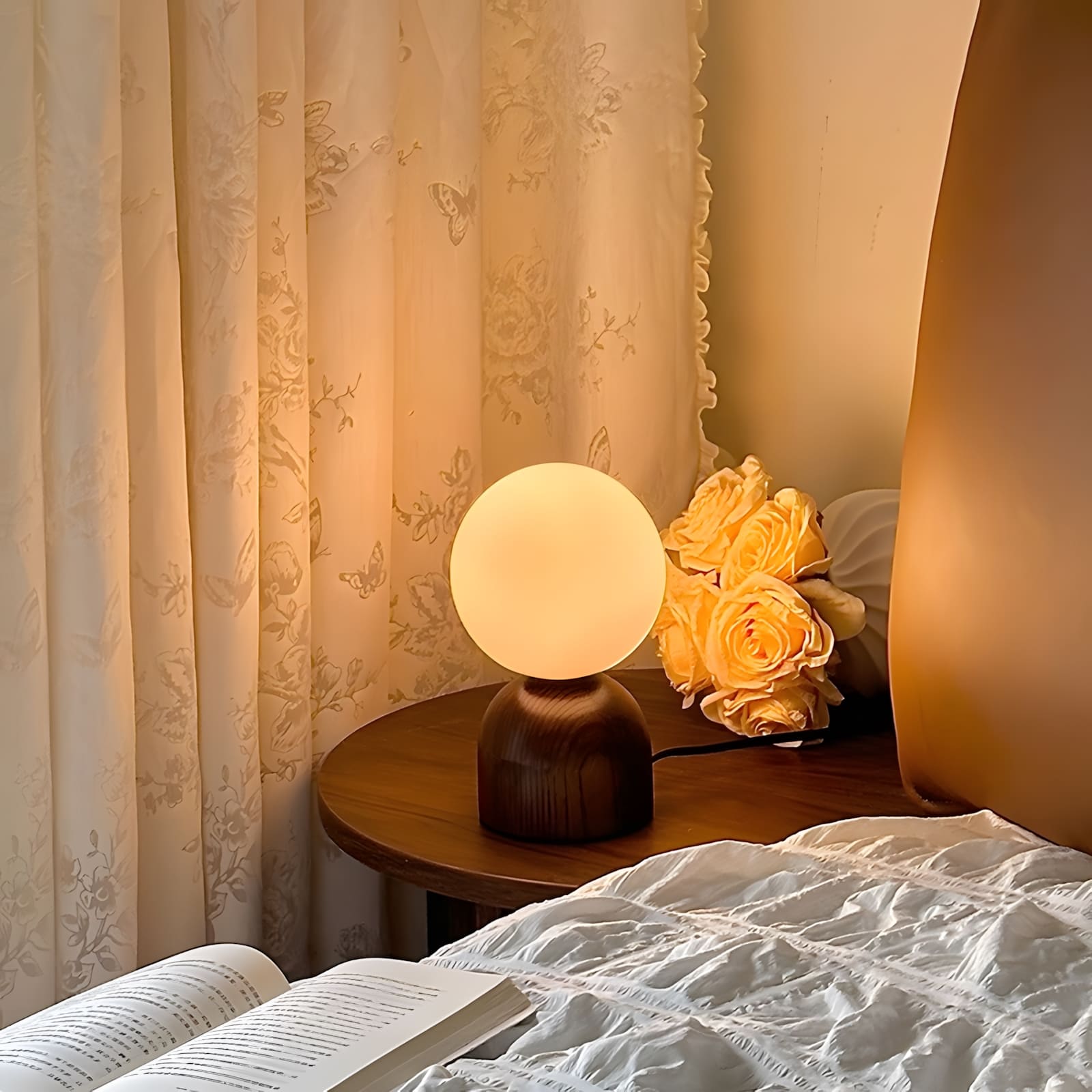 Wood Knuckle Table Lamp