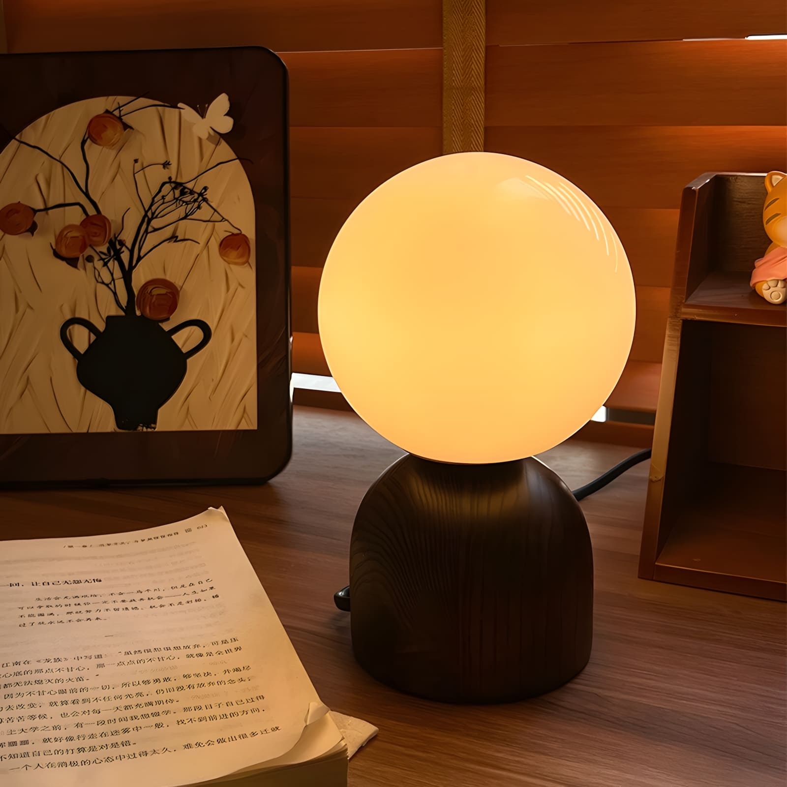 Wood Knuckle Table Lamp