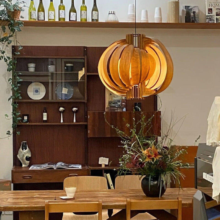 Wooden Lantern Pendant Lamp – Modern Wood Light for Cozy Spaces | Vinlighting | Vinlighting