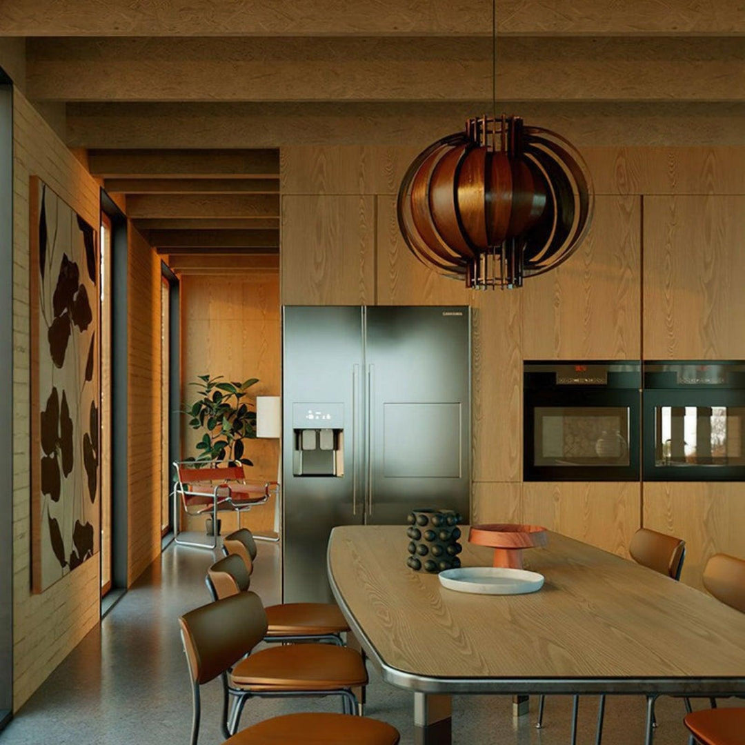 Wooden Lantern Pendant Lamp – Modern Wood Light for Cozy Spaces | Vinlighting | Vinlighting