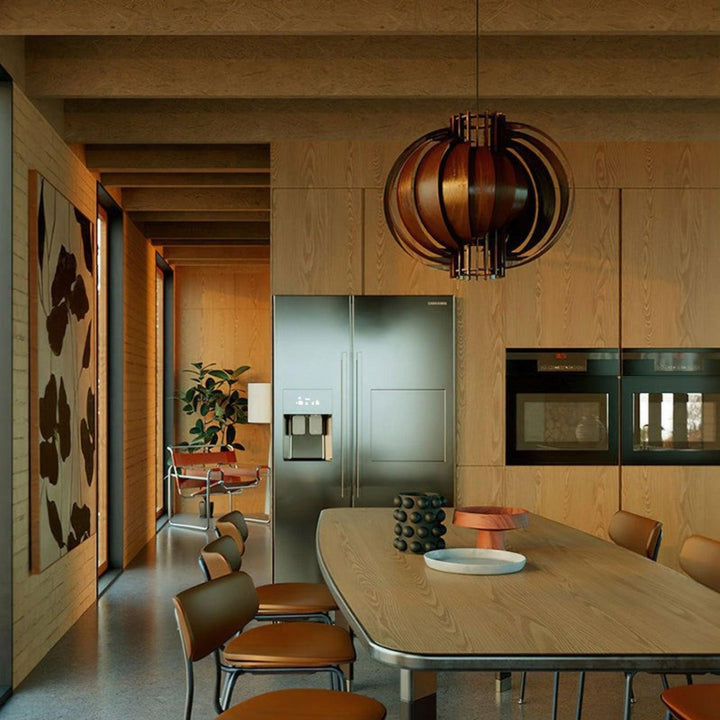 Wooden Lantern Pendant Lamp – Modern Wood Light for Cozy Spaces | Vinlighting | Vinlighting