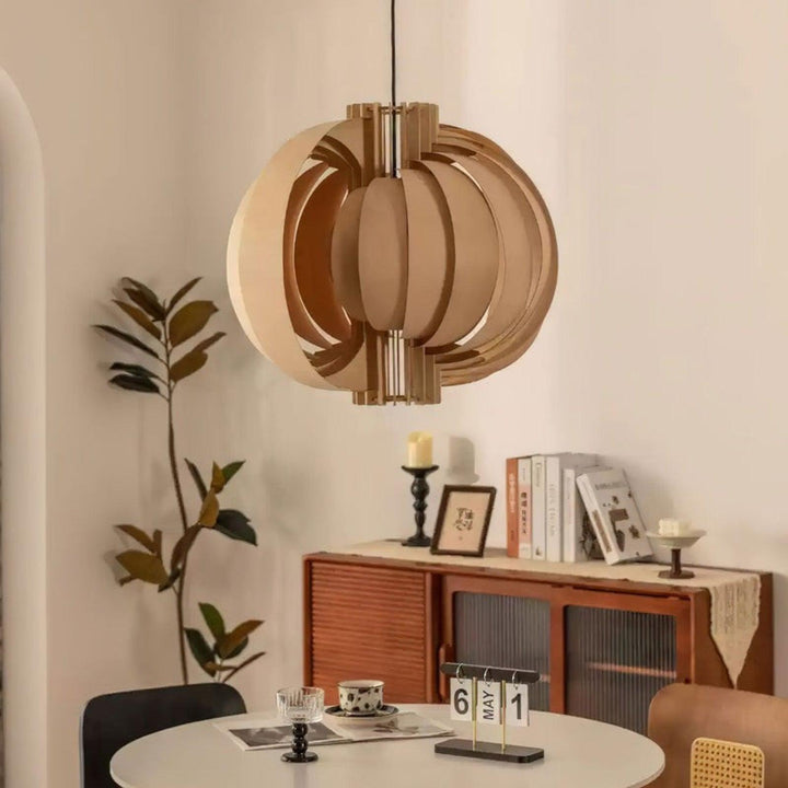 Wooden Lantern Pendant Lamp – Modern Wood Light for Cozy Spaces | Vinlighting | Vinlighting