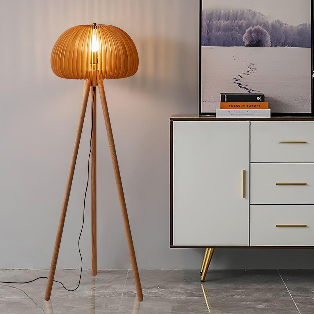 Wooden Pumpkin Floor Lamp - Vinlighting