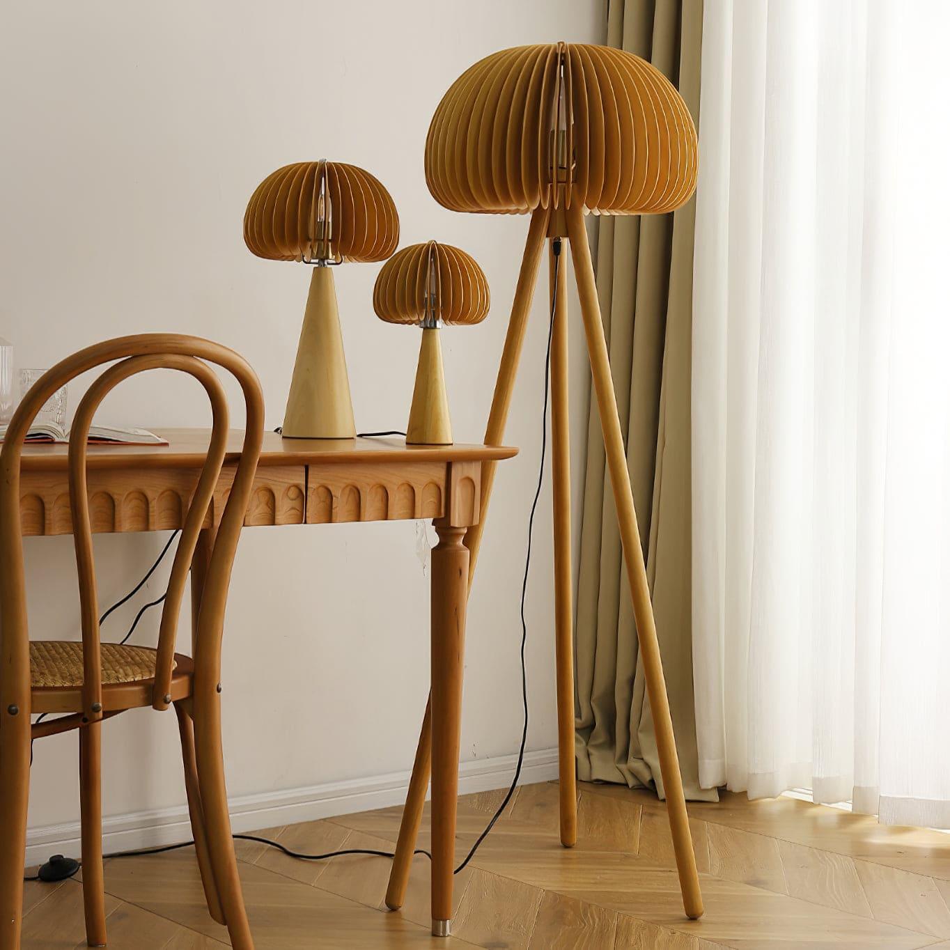 Wooden Pumpkin Floor Lamp - Vinlighting