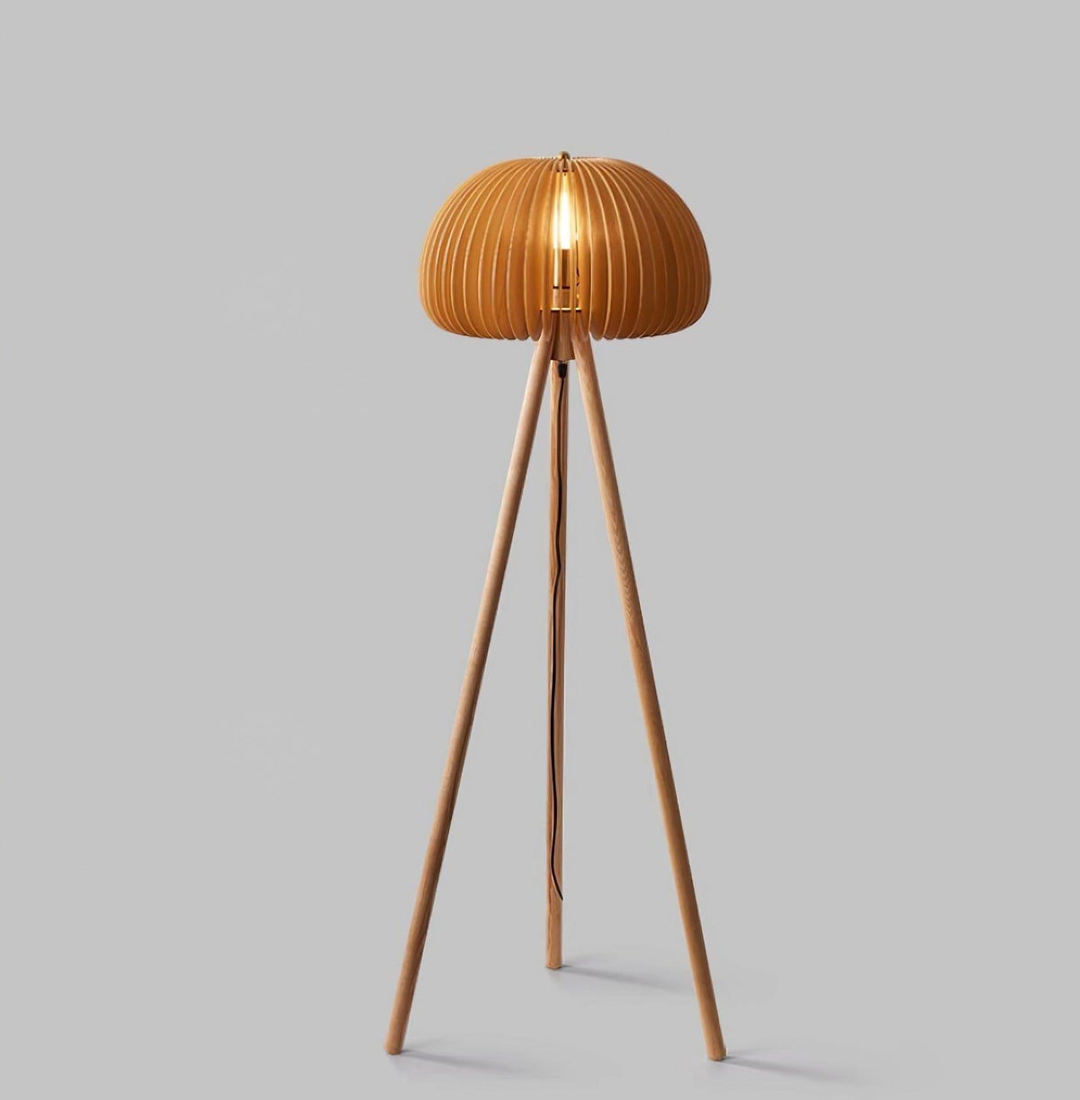 Wooden Pumpkin Floor Lamp - Vinlighting