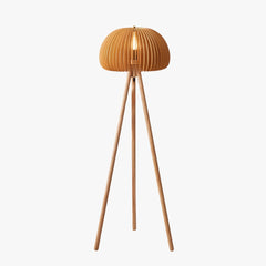 Wooden Pumpkin Floor Lamp