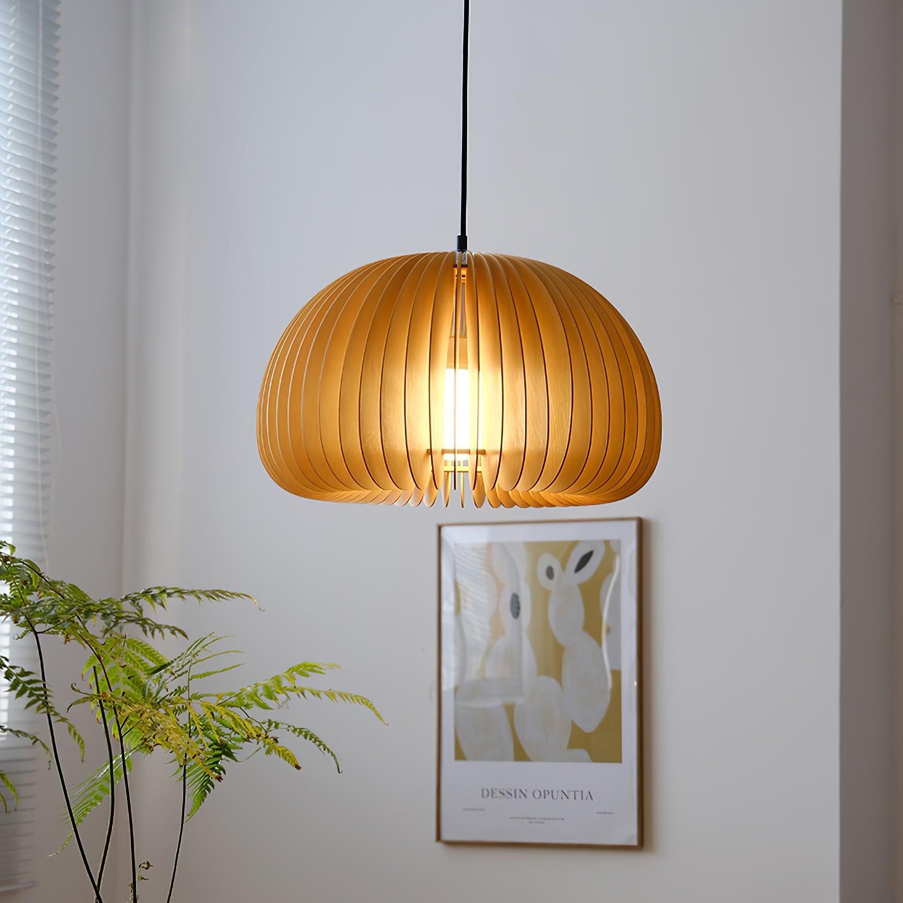 Wooden Pumpkin Pendant Lamp - Vinlighting