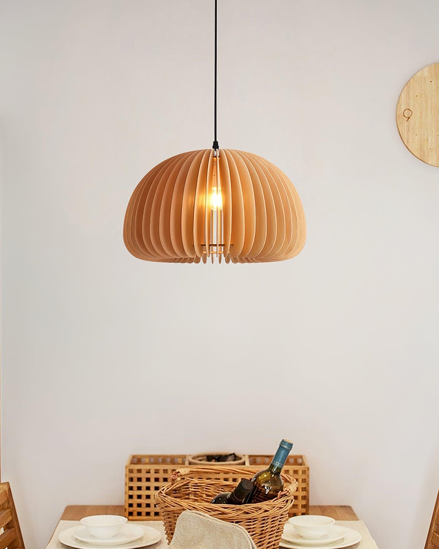 Wooden Pumpkin Pendant Lamp - Vinlighting