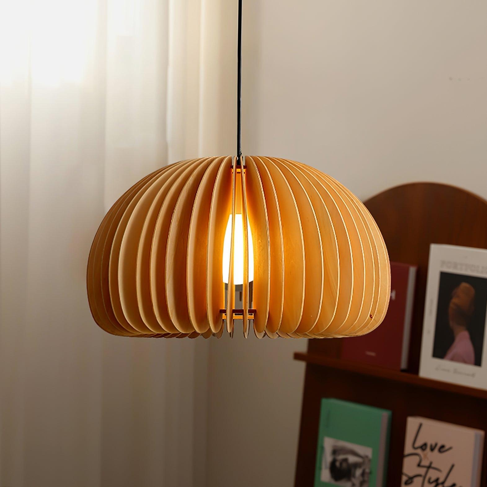 Wooden Pumpkin Pendant Lamp - Vinlighting