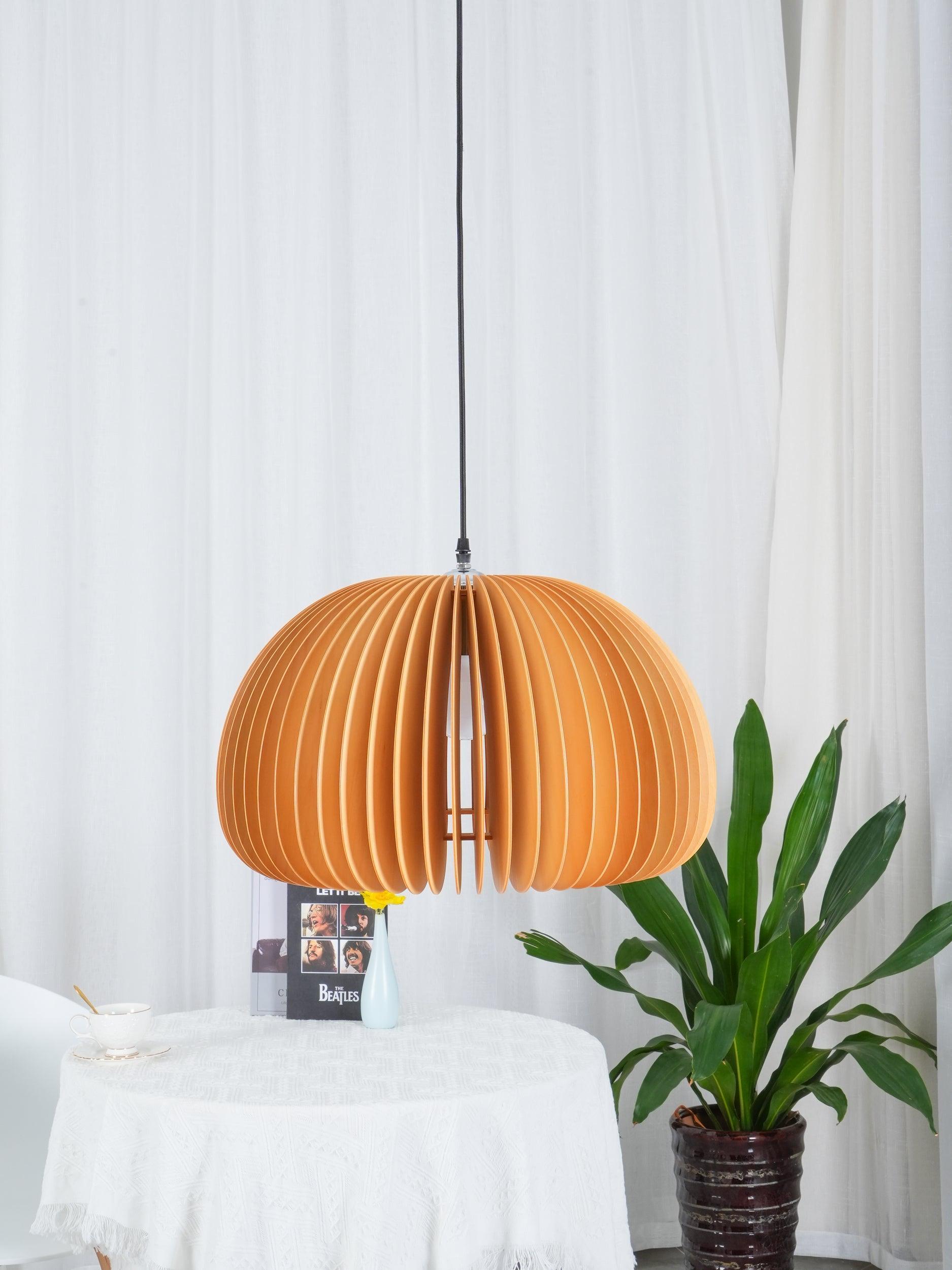 Wooden Pumpkin Pendant Lamp - Vinlighting