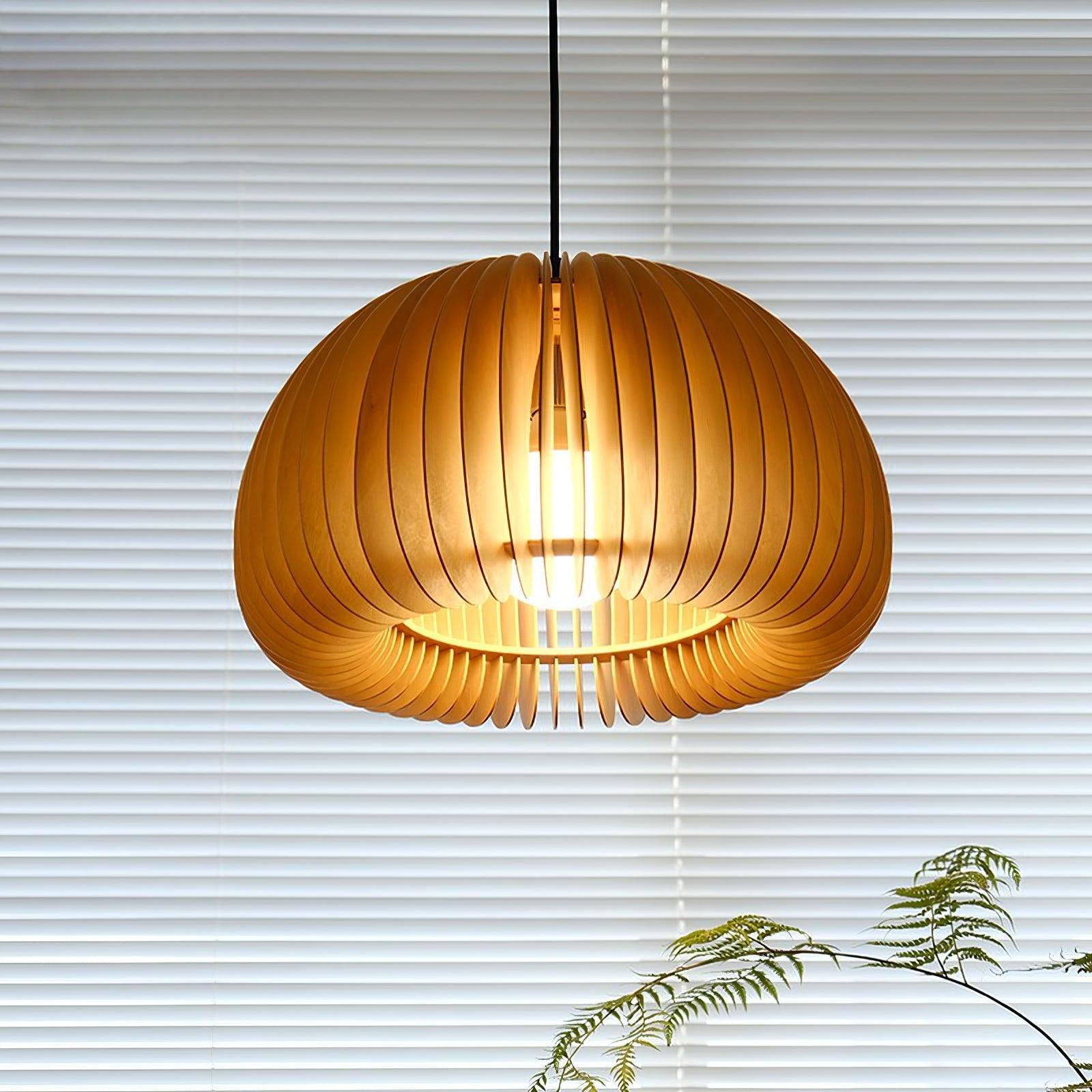 Wooden Pumpkin Pendant Lamp - Vinlighting