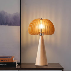Wooden Pumpkin Table Lamp