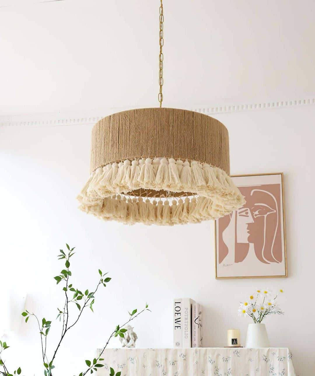 Xenova Pendant Light – Bohemian Style Hemp Rope Creative Pendant Light