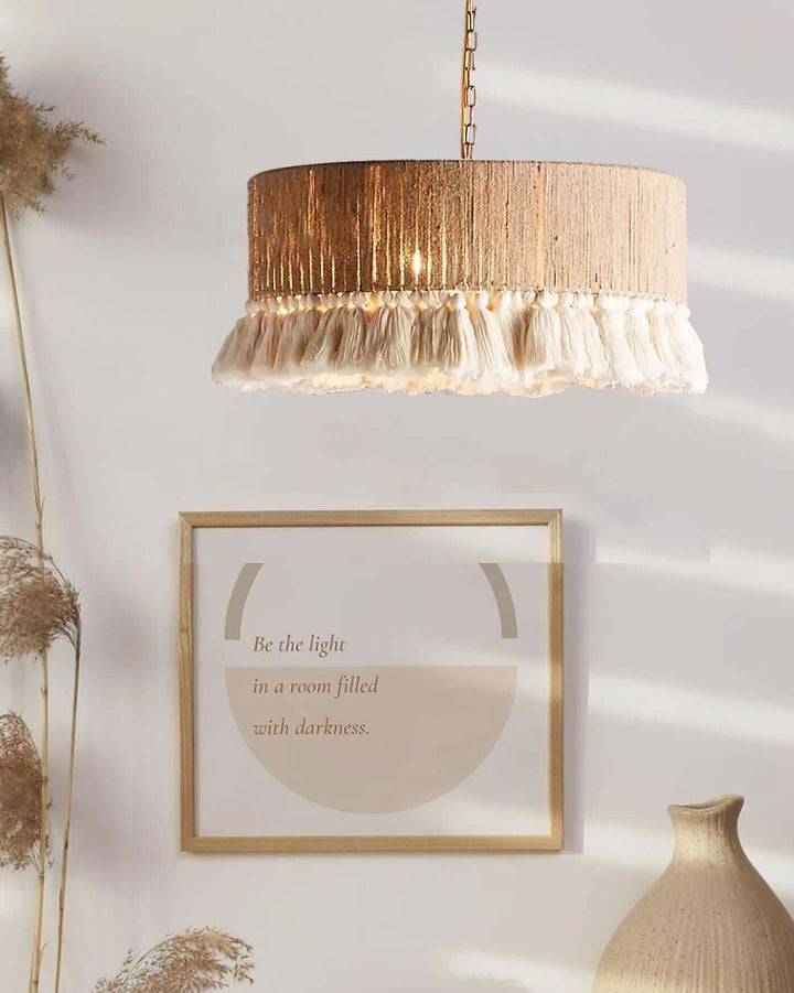 Xenova Pendant Light – Bohemian Style Hemp Rope Creative Pendant Light