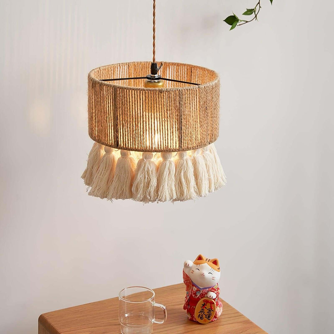 Xenova Pendant Light – Bohemian Style Hemp Rope Creative Pendant Light