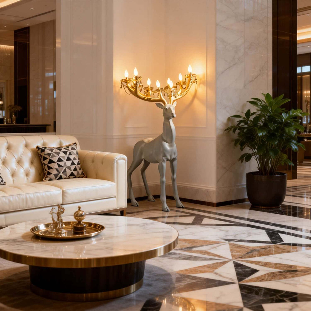 Xilvoro Floor Lamp – Modern Luxury Creative Deer Resin Lamp