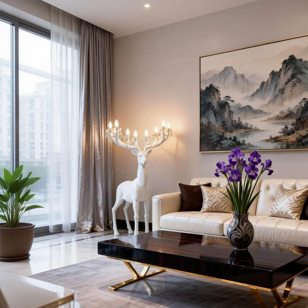 Xilvoro Floor Lamp – Modern Luxury Creative Deer Resin Lamp
