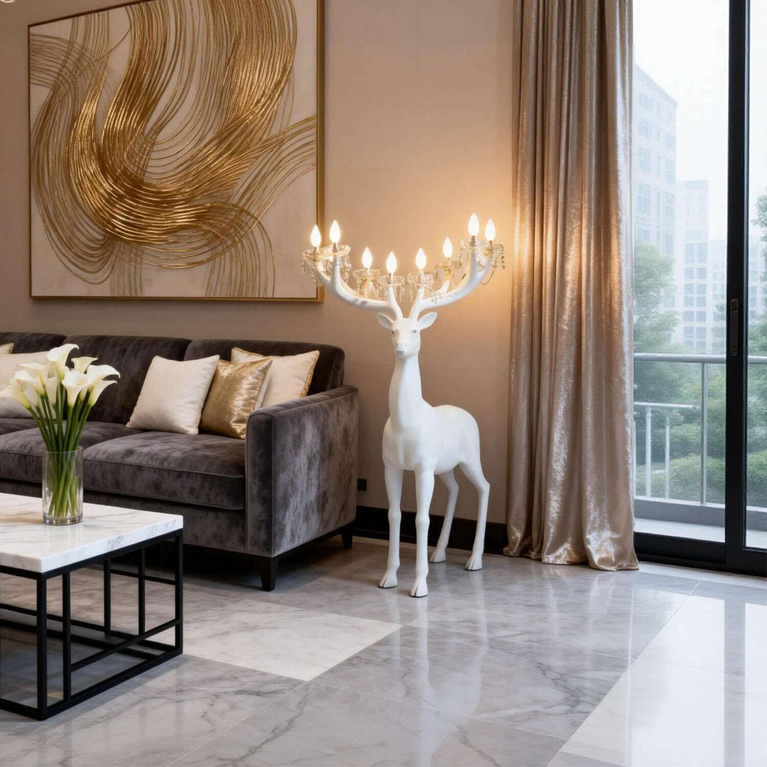 Xilvoro Floor Lamp – Modern Luxury Creative Deer Resin Lamp