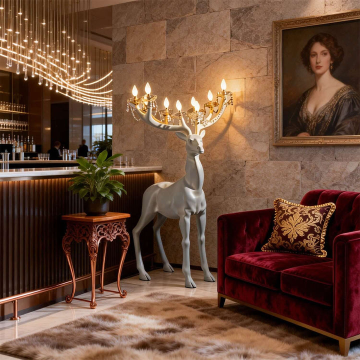 Xilvoro Floor Lamp – Modern Luxury Creative Deer Resin Lamp