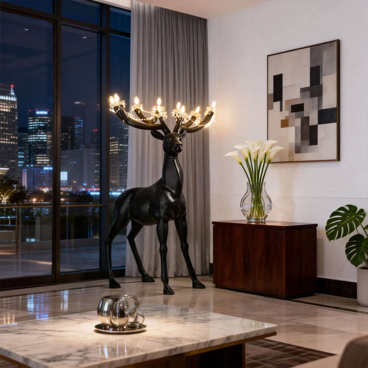 Xilvoro Floor Lamp – Modern Luxury Creative Deer Resin Lamp