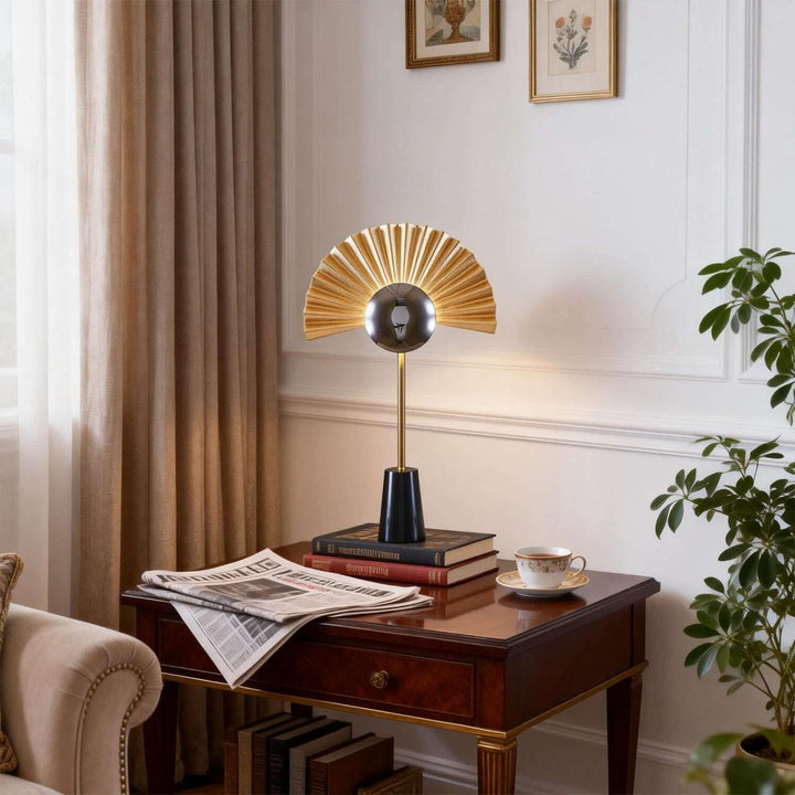 Xilvoro Table Lamp – Modern Italian Creative Fan-shaped Lamp