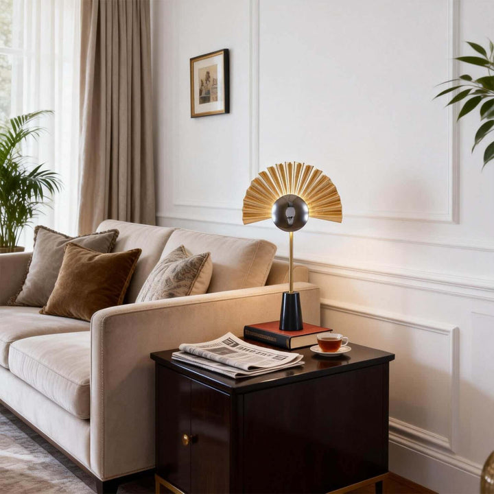 Xilvoro Table Lamp – Modern Italian Creative Fan-shaped Lamp
