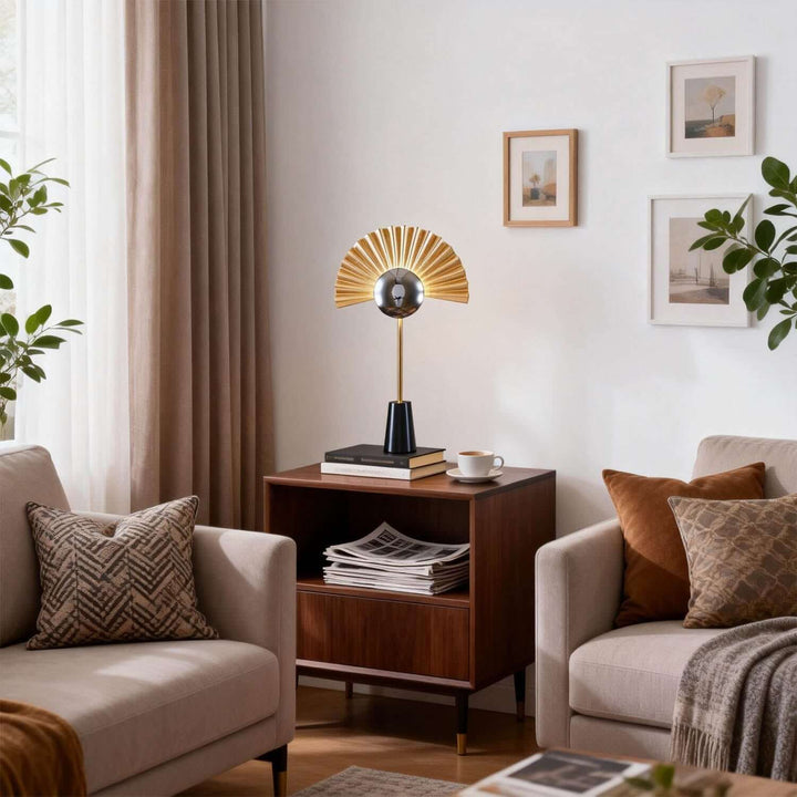 Xilvoro Table Lamp – Modern Italian Creative Fan-shaped Lamp