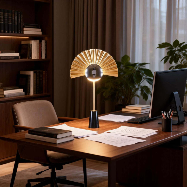 Xilvoro Table Lamp – Modern Italian Creative Fan-shaped Lamp