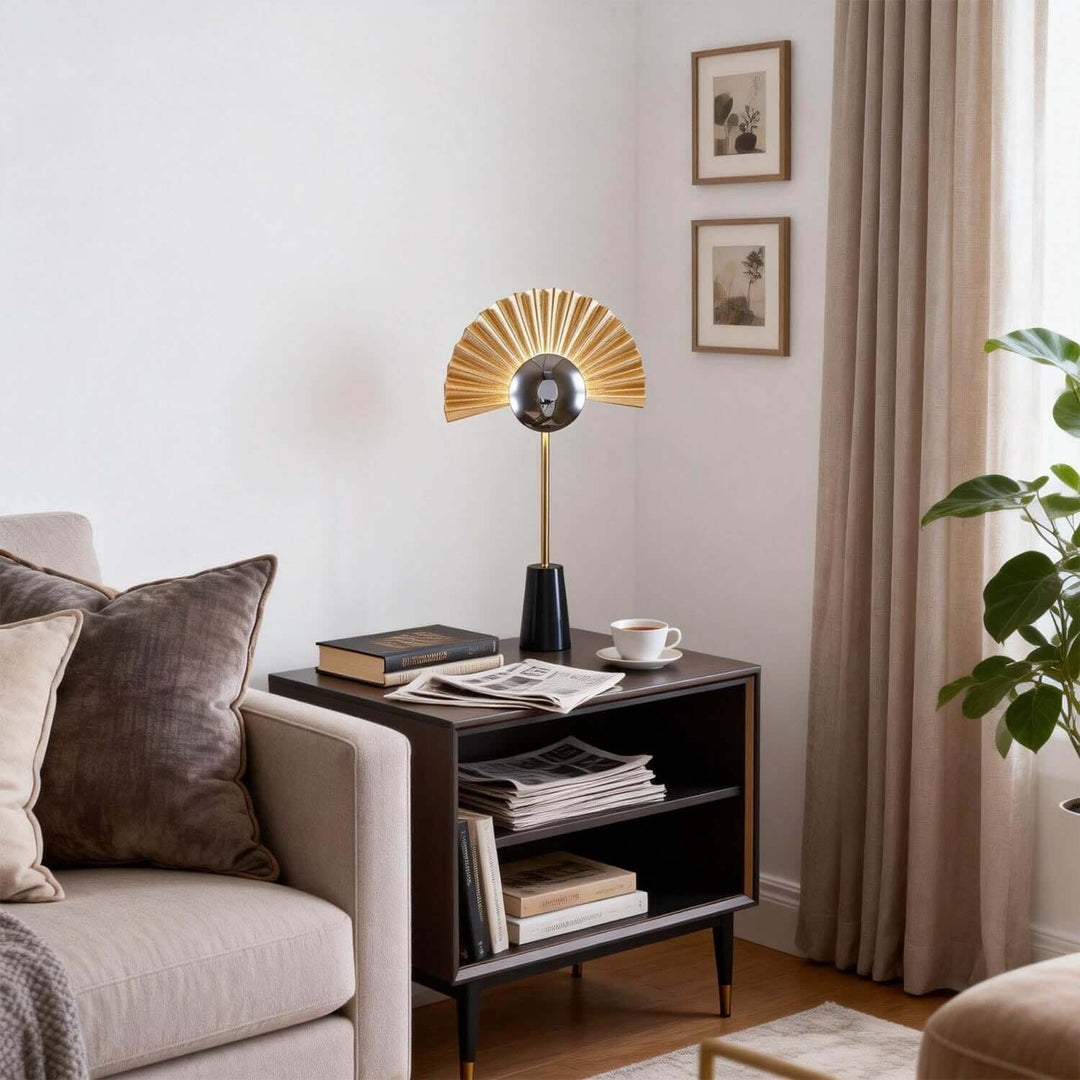 Xilvoro Table Lamp – Modern Italian Creative Fan-shaped Lamp