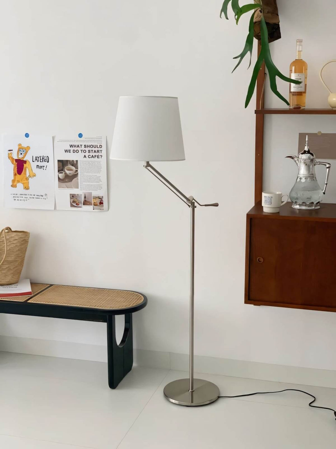 Xindea Floor Lamp – Modern Minimalist Swing-Arm Reading Lamp