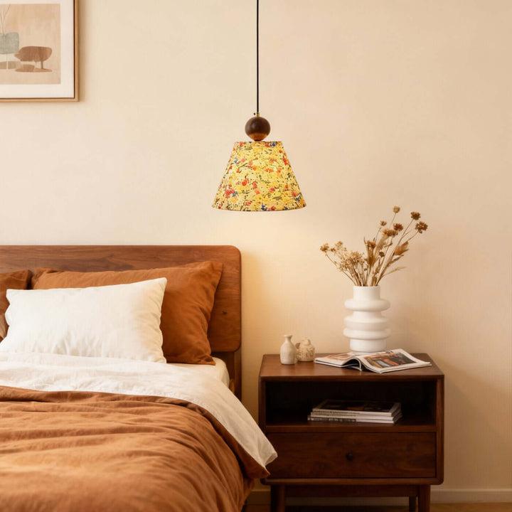 Zalivi Pendant Light – Vintage Floral Fabric Ambient Light