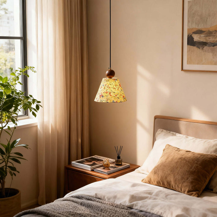 Zalivi Pendant Light – Vintage Floral Fabric Ambient Light