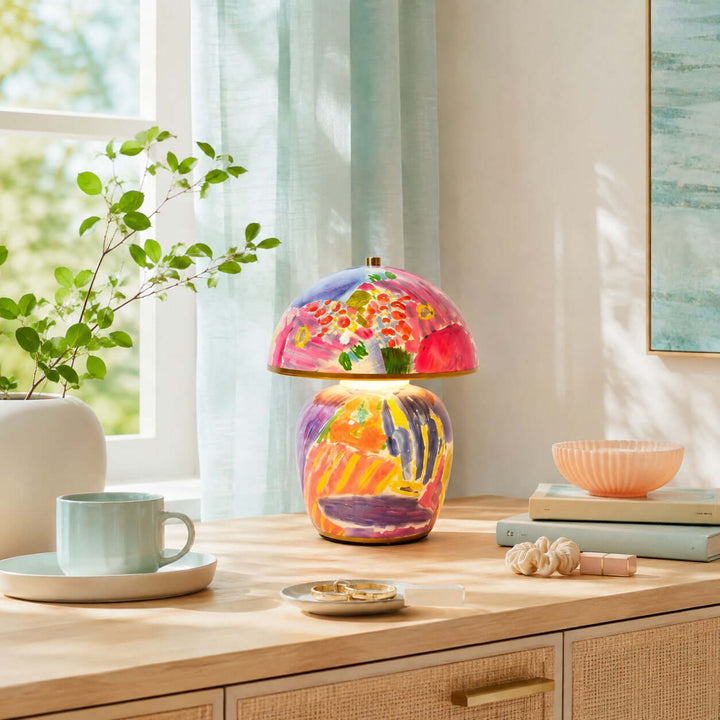 Zanori Table Lamp | Colorful Hand Painted Ceramic Accent Light