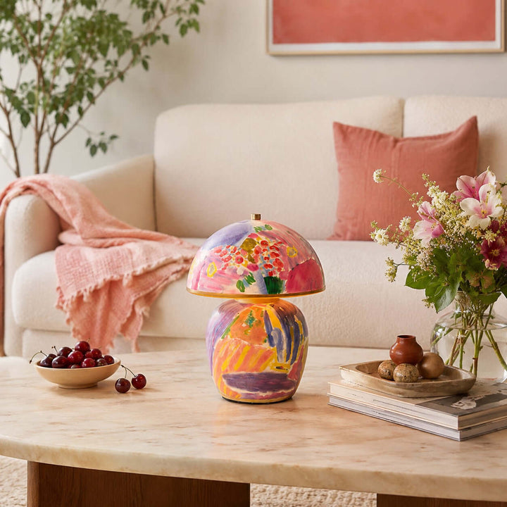 Zanori Table Lamp | Colorful Hand Painted Ceramic Accent Light