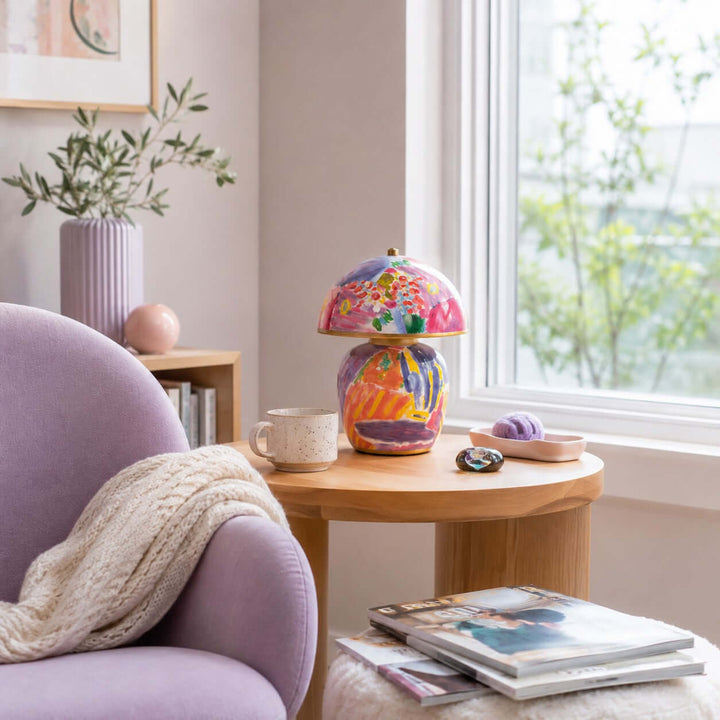 Zanori Table Lamp | Colorful Hand Painted Ceramic Accent Light
