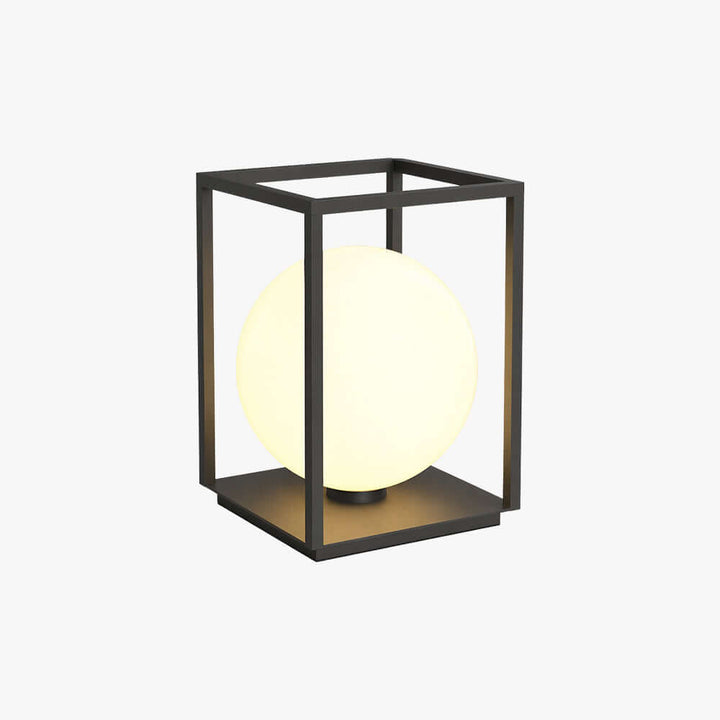 Zanvya Outdoor Floor Lamp - Minimalist Spherical Glass Lamp