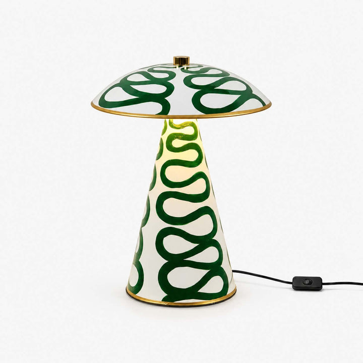 Zaria Modern Painted Ceramic Mushroom Table Lamp for Bedroom Desk