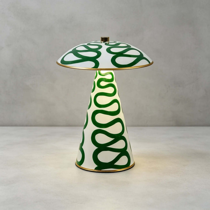 Zaria Modern Painted Ceramic Mushroom Table Lamp for Bedroom Desk