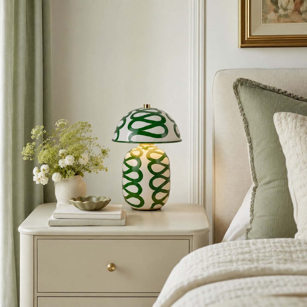 Zaria Modern Patterned Table Lamp for Bedroom and Office