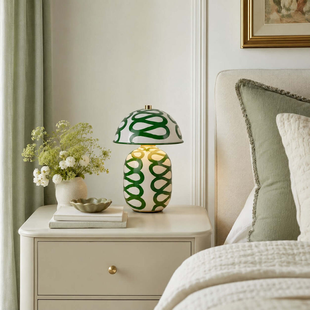 Zaria Modern Patterned Table Lamp for Bedroom and Office
