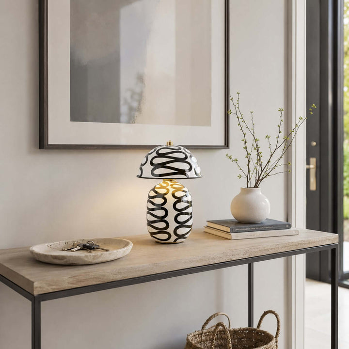 Zaria Modern Patterned Table Lamp for Bedroom and Office