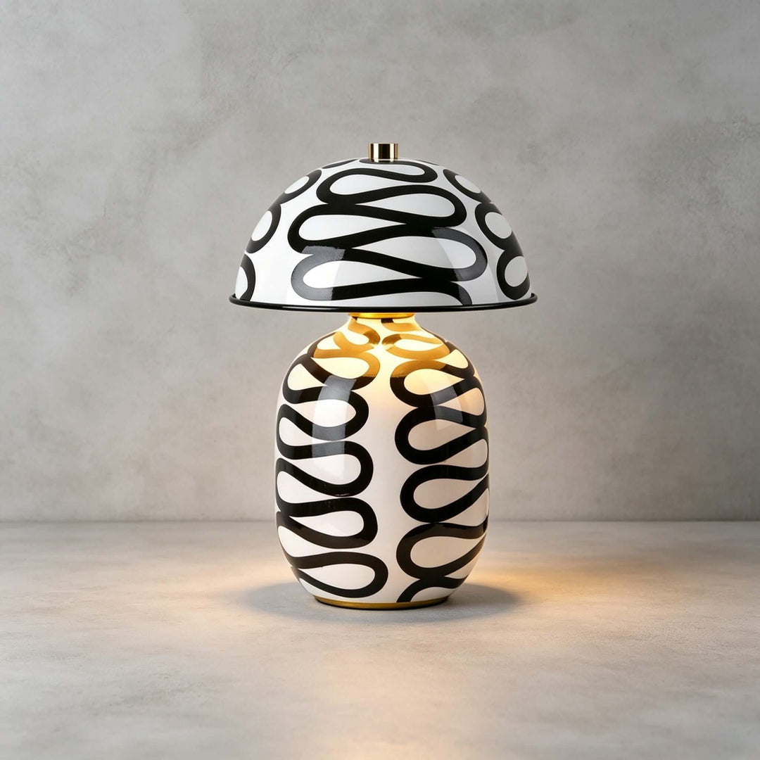 Zaria Modern Patterned Table Lamp for Bedroom and Office