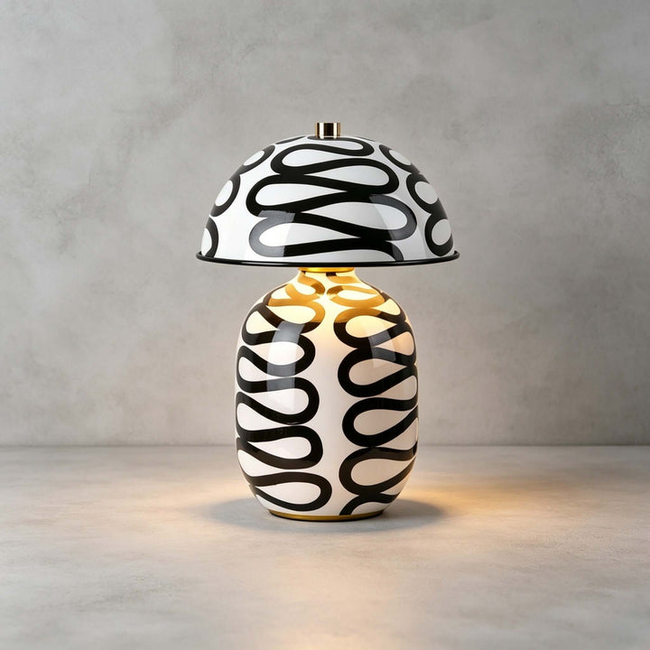 Zaria Modern Patterned Table Lamp for Bedroom and Office