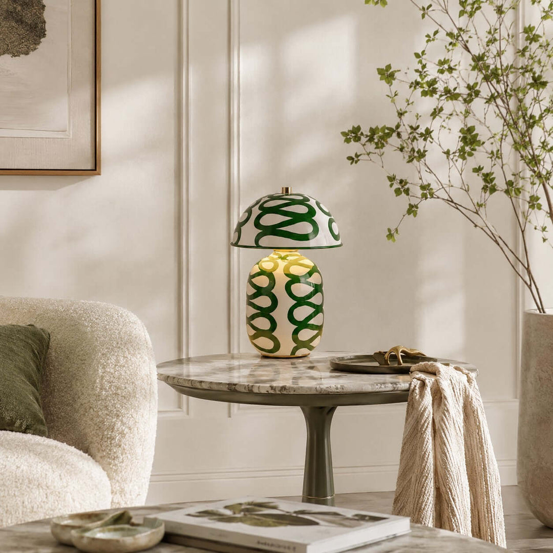 Zaria Modern Patterned Table Lamp for Bedroom and Office