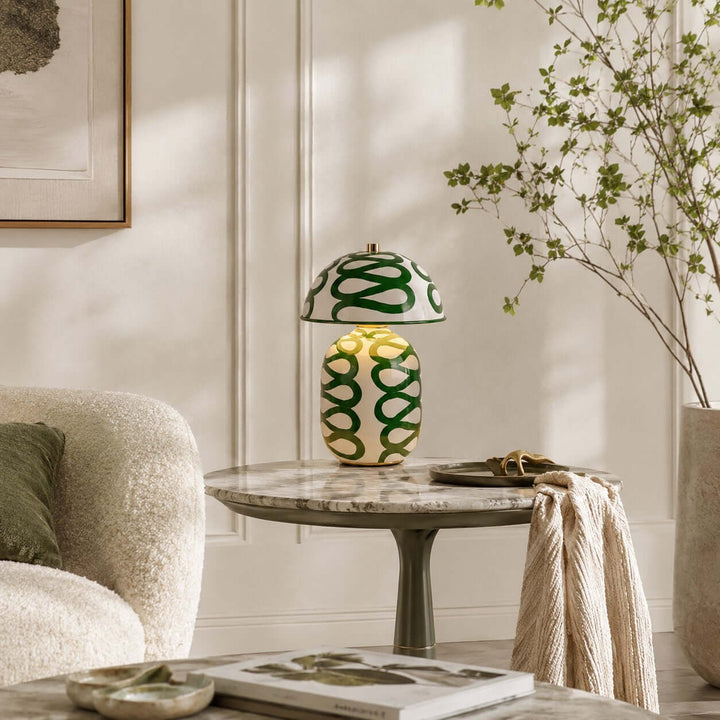 Zaria Modern Patterned Table Lamp for Bedroom and Office