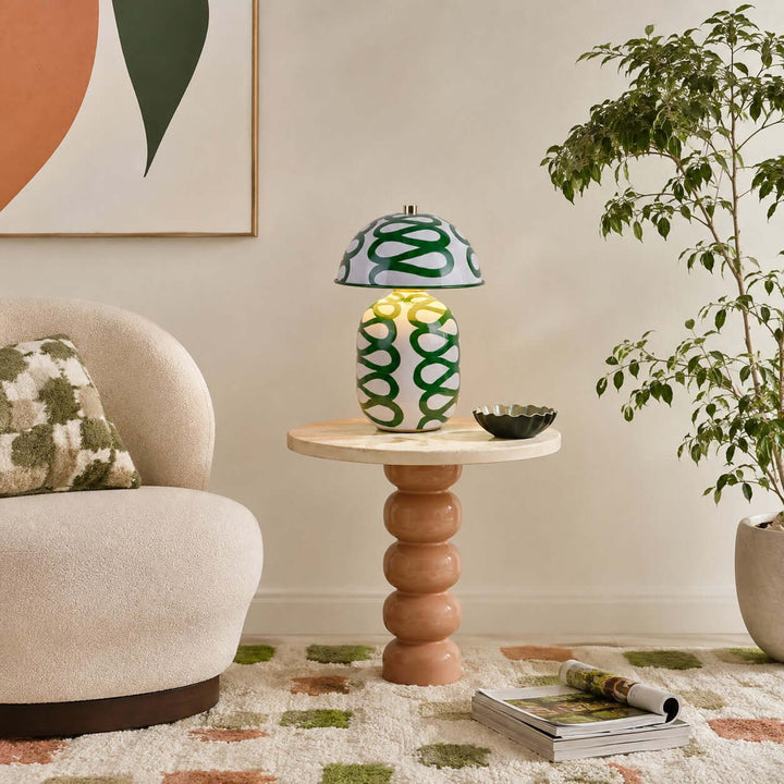 Zaria Modern Patterned Table Lamp for Bedroom and Office