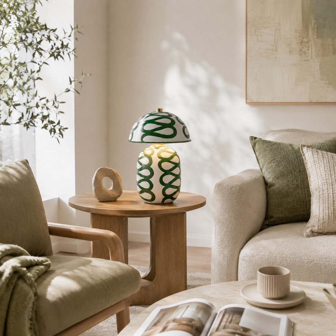 Zaria Modern Patterned Table Lamp for Bedroom and Office